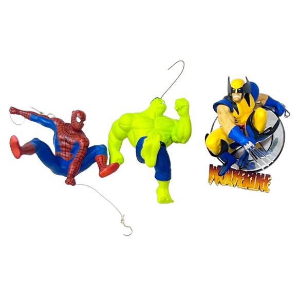 Hallmark Other - Hallmark Christmas Ornaments Lot Wolverine Incredible Hulk Spiderman Marvel